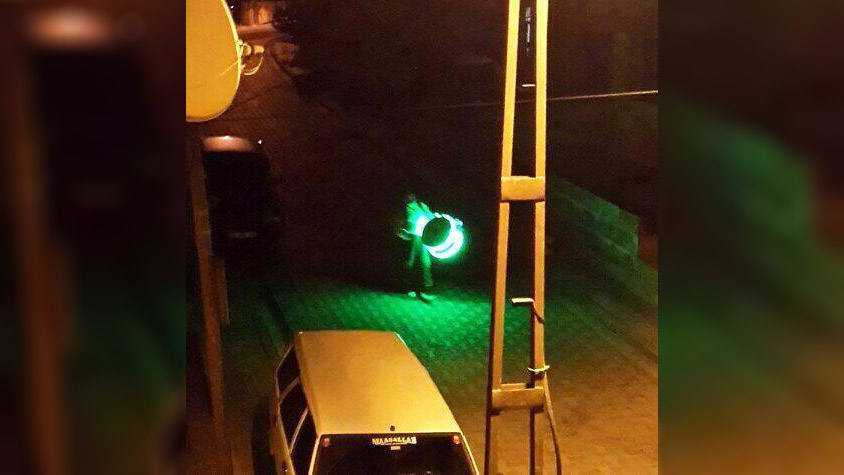 LED’li Ramazan Davulcusu İlgi Odağı Oldu