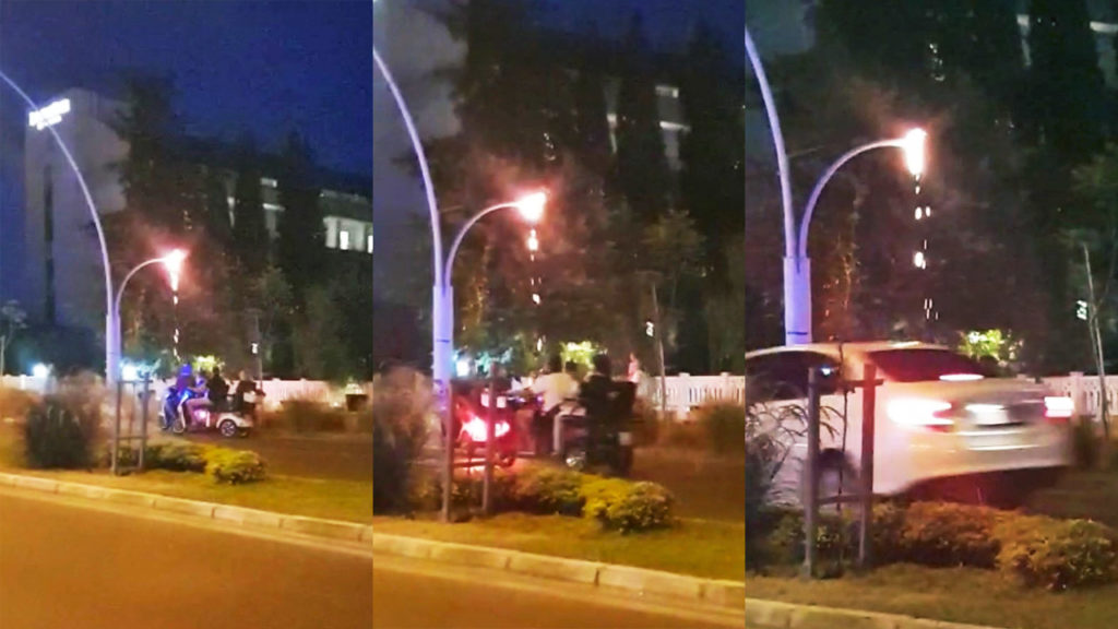 Antalya’da Sokak Armatürü Bir Anda Alev Aldı