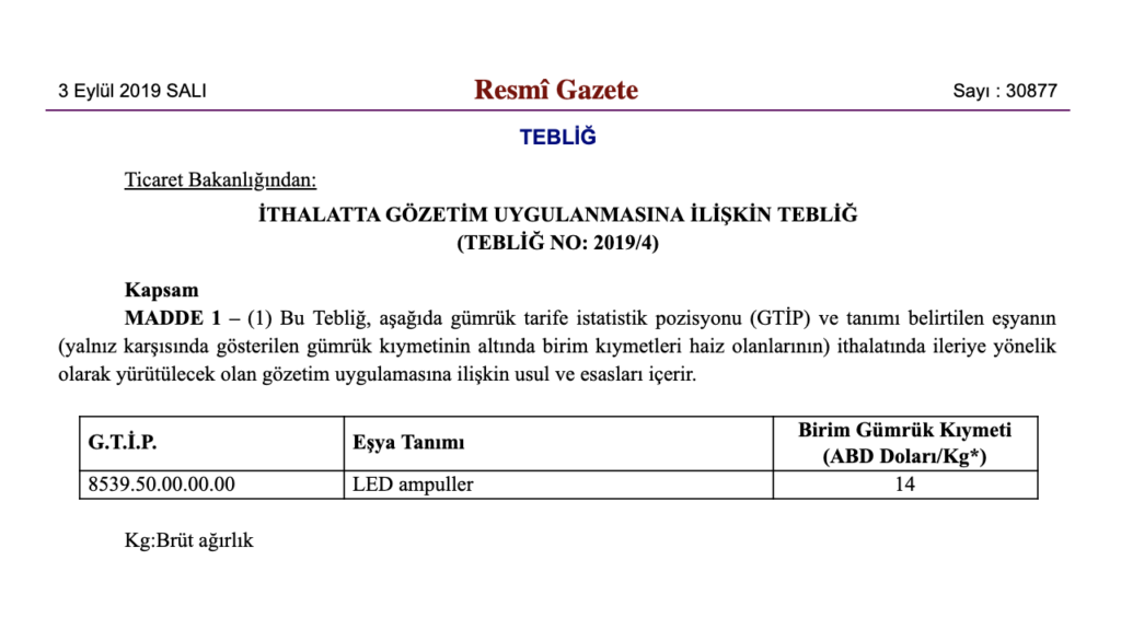 LED Ampul İthalatına Gözetim Uygulaması Başladı
