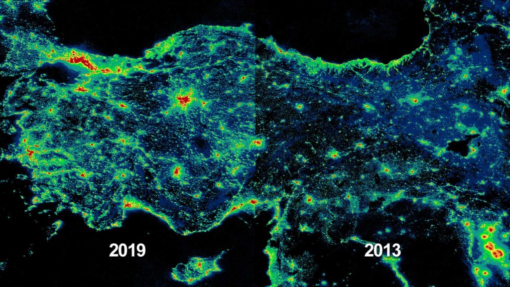 Türkiye’de Işık Kirliliği 6 Yılda Yüzde 62 Arttı